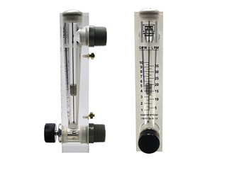Durchflussmesser 100 - 1000 Liter / Stunde mit Kontrollventil