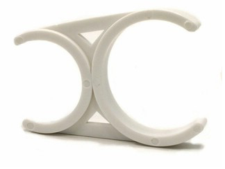 Doppelclip zur Befestigung der Inline Filterkartusche auf Membrangehäuse - 2 Zoll x 2,5 Zoll
