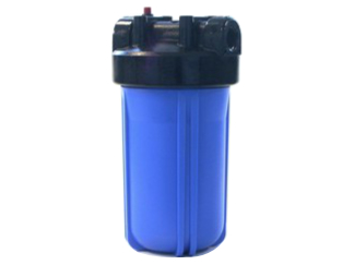 Filtergehäuse "Big Blue"<br>mit Entlüftungskappe<br>1 Zoll Anschlüsse<br>9,75 Zoll x 4 Zoll