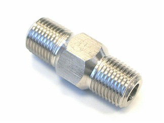 Doppelnippel aus Edelstahl -  1/8 Zoll x 1/8 Zoll NPTF Außengewinde